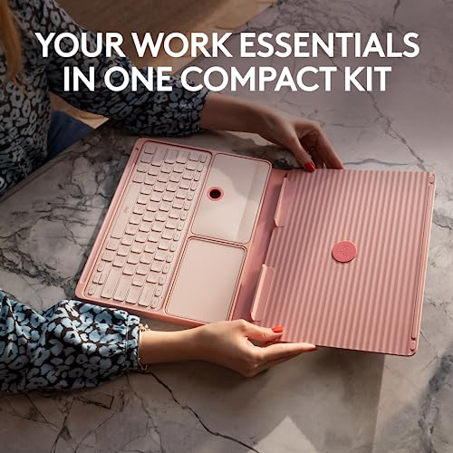 Casa Pop Up Desk Laptop Stand, Keyboard & Touchpad - Pink - view 4