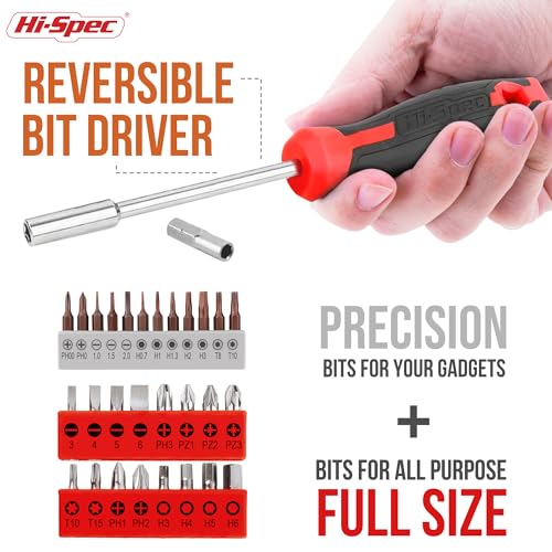 Household Starter Tool Kit with Compact Carry Toolbox, Red - view 3