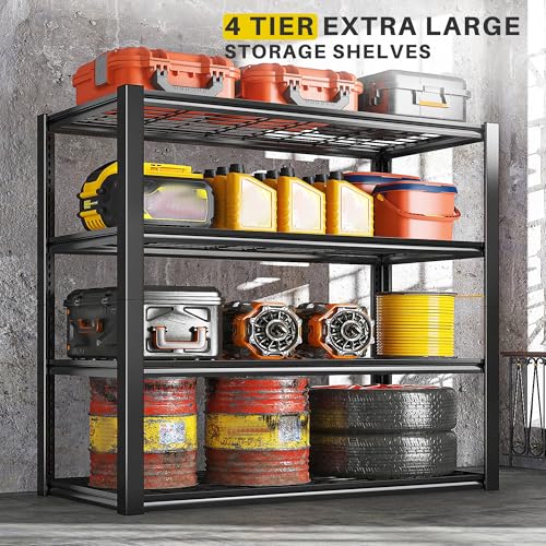40" W Storage Shelves with Wire Mesh Panels for Garage Organization - view 3