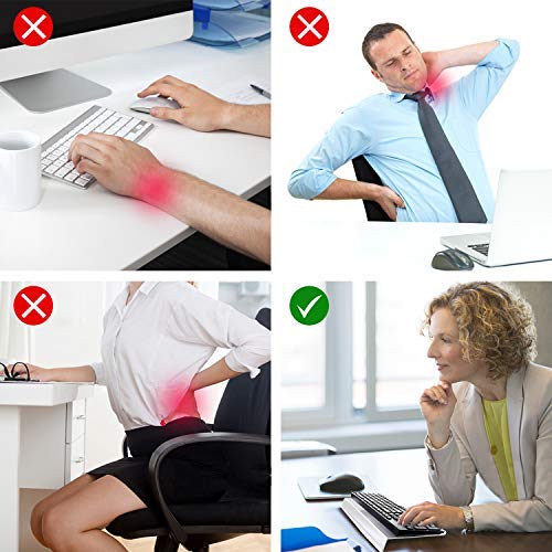 Computer Keyboard Stand Acrylic Keyboard Tray with Rubber Strip Ticker Acrylic Keyboard Riser Holder for Easy Ergonomic Typing and Working at Home and Office - view 2