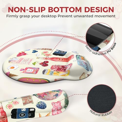 Desk Pad Mat, Large Mouse Pad and Keyboard Wrist Rest Set - view 6