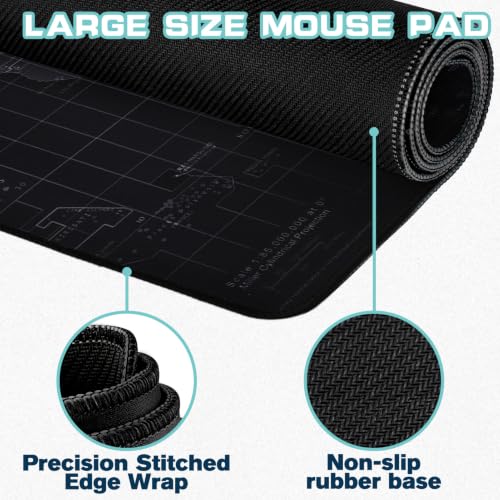 Mouse Pad Gaming - Desk Mat for Keyboard and Mouse - Large Mouse Pads for Desk, Gaming Mousepad with Non-Slip Base, Desks Pad (31.5" X 11.8") for Game, Office and Home - view 2