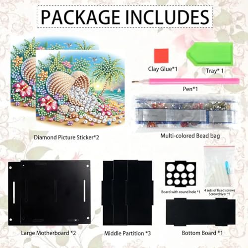 DIY Diamond Art Painting Pen Holder,Seaside DIY Acrylic Special Shaped Pen Organizer, Daily Office Desktop Decoration Storage Item - view 6