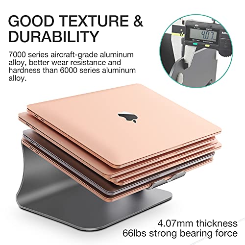 Laptop Stand Aluminum Cooling Computer Stand Holder for Apple MacBook Air Pro 11-16" Laptops (Gray) - view 6