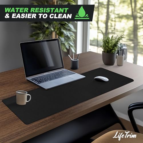 36” x 13” Extra Large Mouse Pad Gaming Extended Keyboard Mat Full Desk Cover Oversized Mouse Pad XL Desk Protector Mat Giant Thick Black Gaming XXL Mousepad Large Desk Mats Deskpad - view 4
