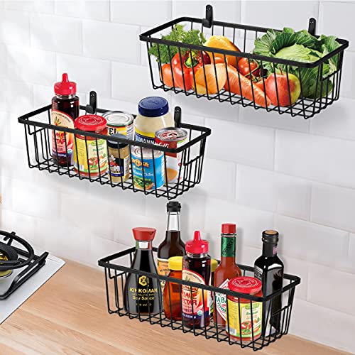 Wall Hanging Baskets, Small Wire Basket for Organizer, 4 Pack - view 6