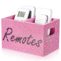 Rhinestone Remote Control Holder,Desk Accessories for Gift, Pink