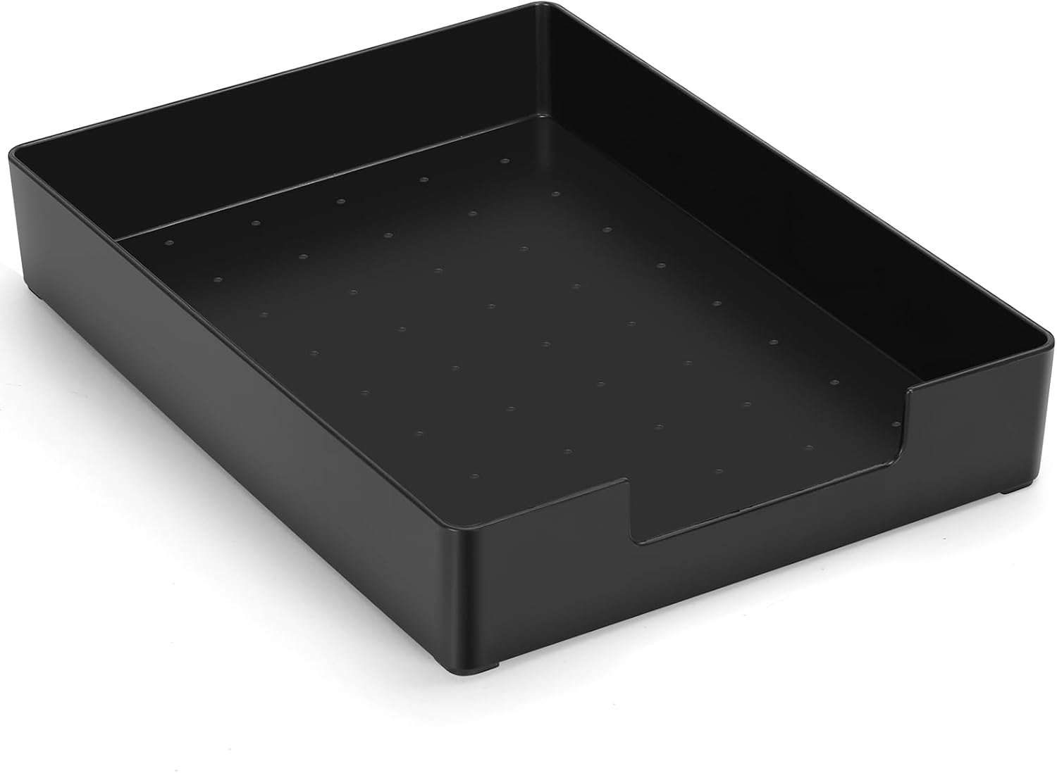 Letter Size A4 Papers Tray Desk Drawer Organizer Tray A4 Plastic Letter Paper Stationery Desk Accessories, Black Holder File Organization for Office, School, Home Storage (2 Pack) - view 6
