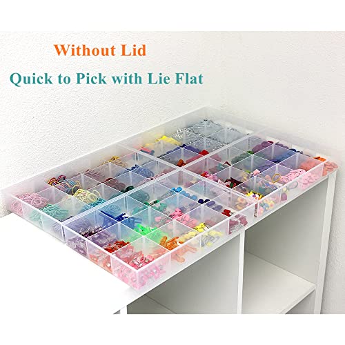2 Pack Fixed 12 Grids Clear Plastic Organizer Sorting Tray - view 5