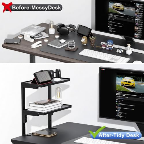 2 Tier Clamp on Desk Shelf - view 3