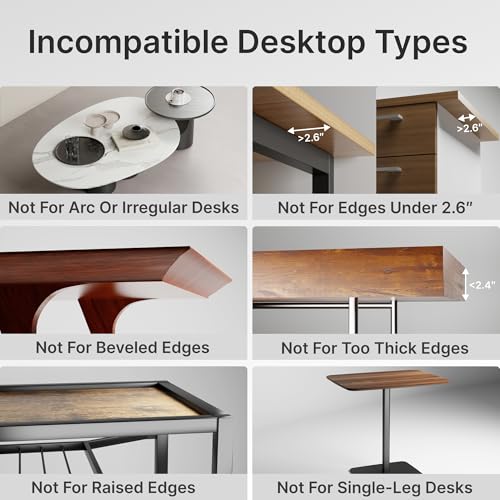 Desk Extender Tray, 24" x 12", with Storage Drawer, Medium, Black - view 2