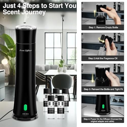 Hotel Scent Diffuser Starter Kit, 5 Scent Essential Oils Included - view 6
