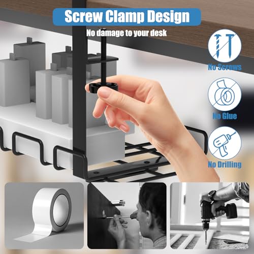 Under Desk Cable Management Tray with 52Pcs Different Essential Accessories - view 7