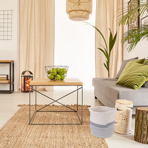 Woven Storage Basket Cotton Rope round Home Organization for Small Objects - view 4