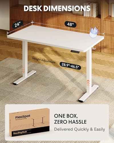 EN1 48"x24" One-Piece Standing Desk, White - view 3