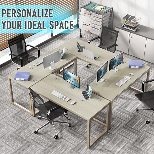 55-Inch Commercial-Grade Office Computer Desk, Maple - view 6