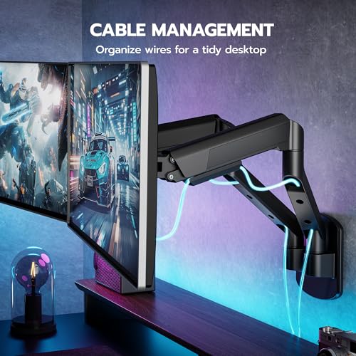17-35 Inch Ultrawide Dual Monitor Wall Mount, Black - view 3