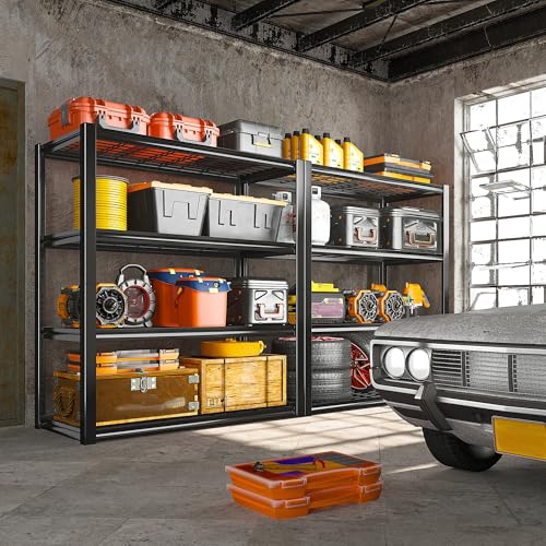 40" W Storage Shelves with Wire Mesh Panels for Garage Organization - view 2