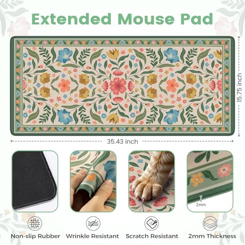 Computer Desk Mat with Smooth Surface, Large Mouse Pad for Desk - view 2
