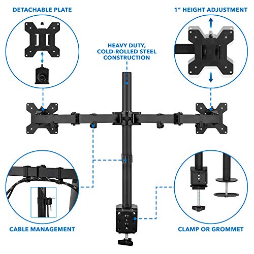 Mount-It! Dual Monitor Desk Mount, 17-32", 19.8 lbs Each - view 5