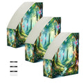 Foldable Magazine File Holders for Desk Shelf, 3 Pack Plastic