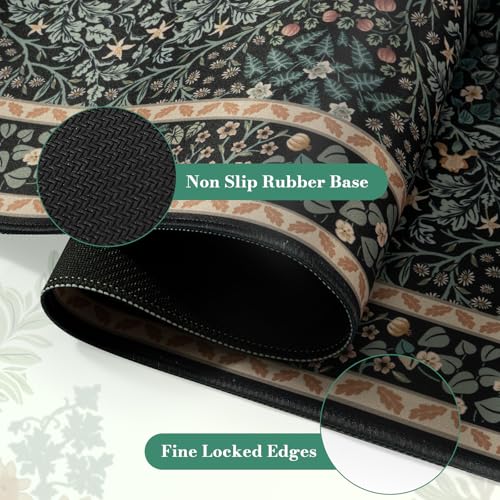 Desk Cover Mat, Office Mouse Pad,35.4x15.7in,Retro Black - view 5