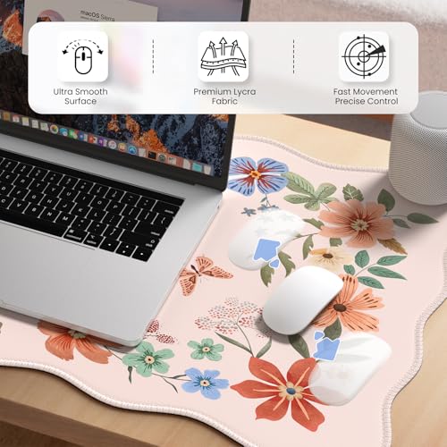Cute Desk Pad for Desktop Setup, Large Keyboard Mat(Light Pink) - view 3