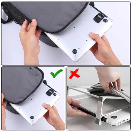 4PCS Portable Keyboard Riser Self Adhesive Laptop Stand Invisible Mini Computer Feet for Desk Computer Keyboard Stand Laptop Holder with Anti Slip Silicone(Black) - view 5
