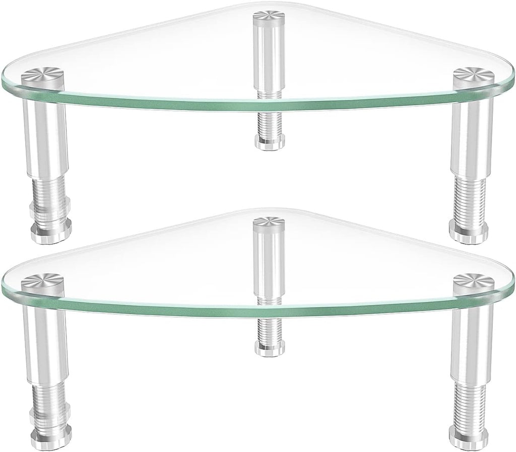 2 Pack Computer Monitor Riser | Triangle Desktop Universal Corner Stand for Computer Monitor & Laptop HD01T-203