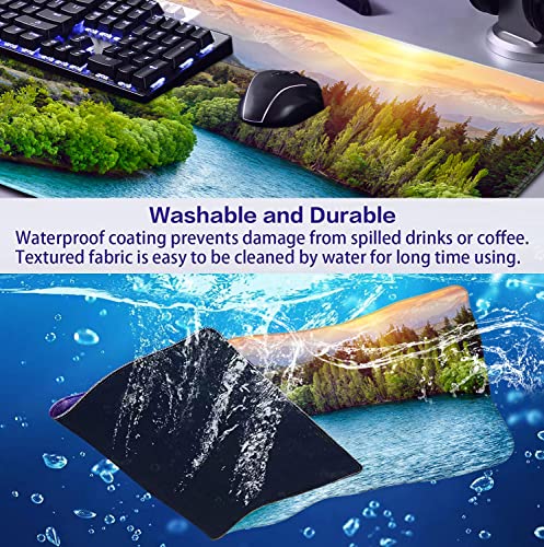 Extended Sunset Forest Gaming Mouse Pad, Keyboard Computer Office Mouse Pad - view 7