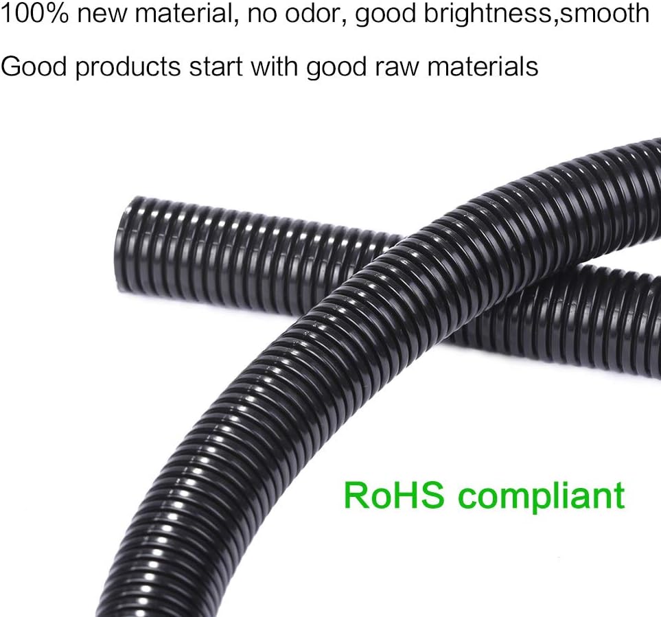 50ft - 1/4 inch Split Wire Loom Tubing - Black - view 2