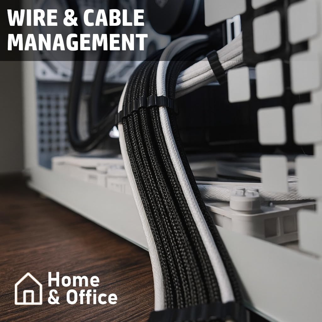 Braided Split-Sleeve Wire Loom for High-Temperature Automotive Harness and Home Cable Management 25 feet (1/4") - view 5