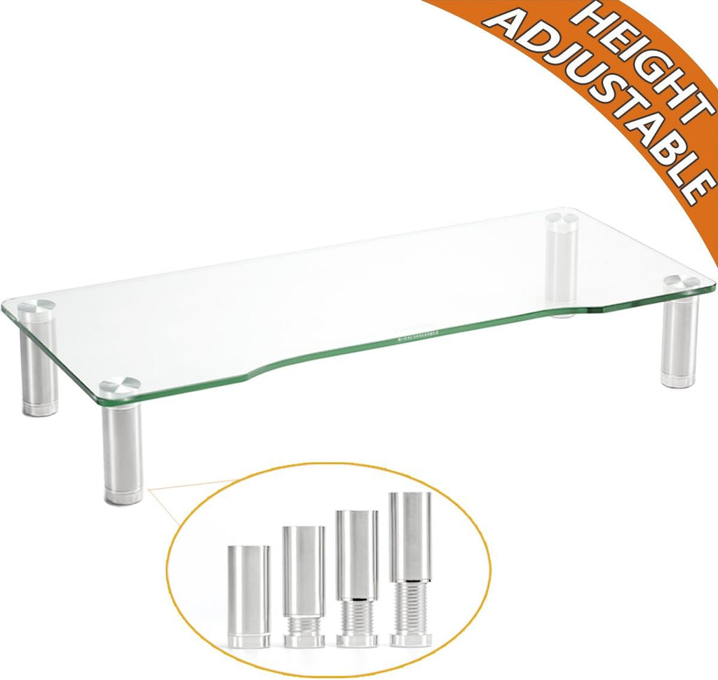 Clear Computer Monitor Riser with Height Adjustable Multi Media Desktop Stand for Flat Screen LCD LED TV, Laptop/Notebook/Xbox One,HD01T-001 - view 8