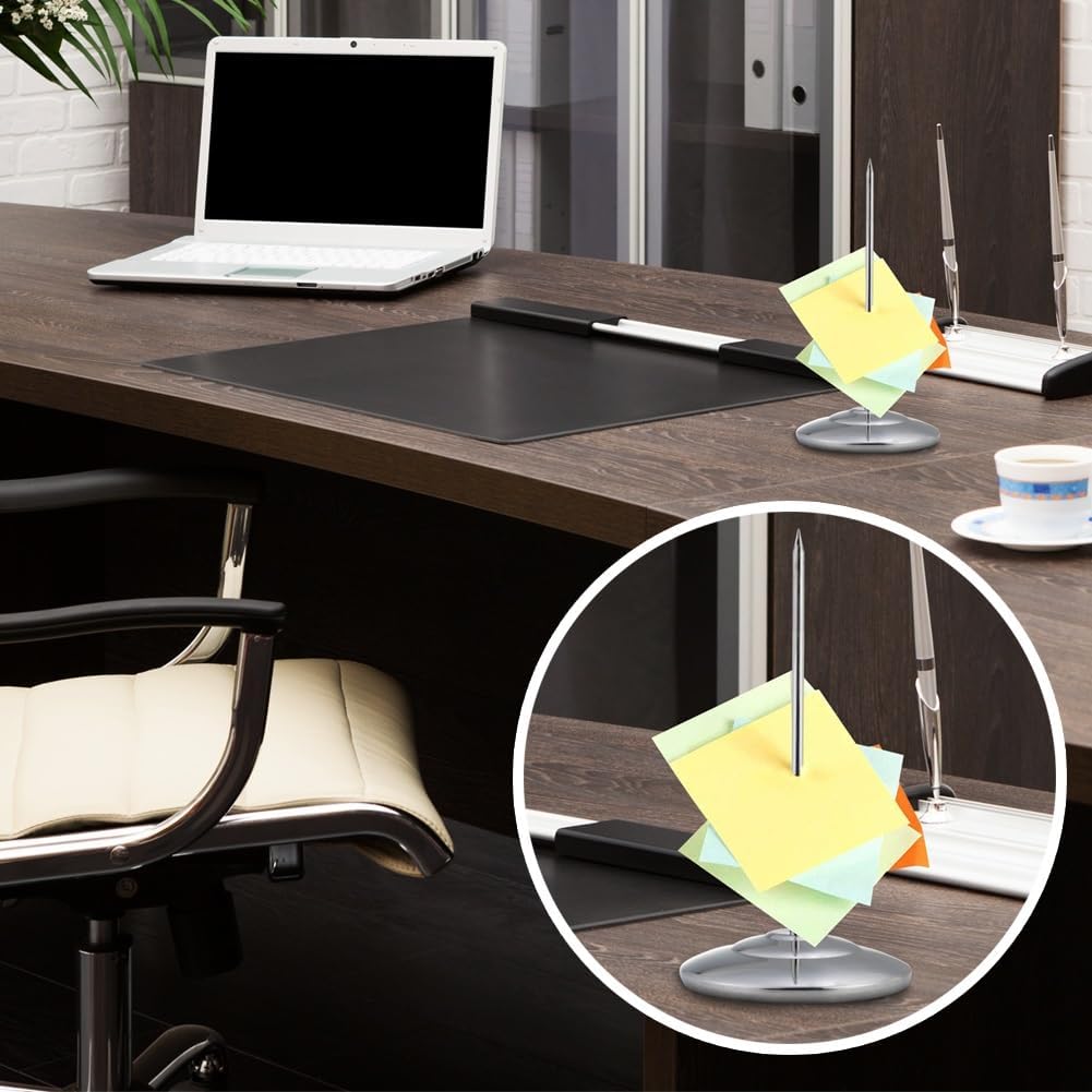 Restaurant Receipt Holder Organizer 2 pcs Check Spindle | Stainless Steel Ticket Spike with 3.2 Inch Round Base, Desk Straight Rod 6.3 Inch Long for Bill Fork Stick Paper Memo Holder - view 5
