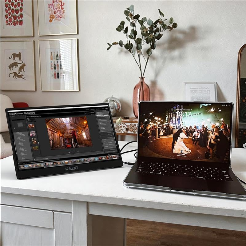 34" 3440x1440 21:9 Computer Monitor & 15.6" 1920x1080 Portable Monitor - view 6