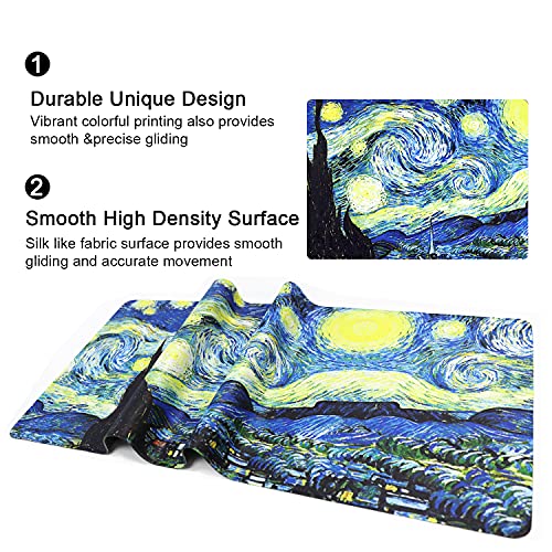 Extra Large Extended Gaming Desk Mat 34.75 x 15.25 inch Mouse Pad - The Starring Night - view 2