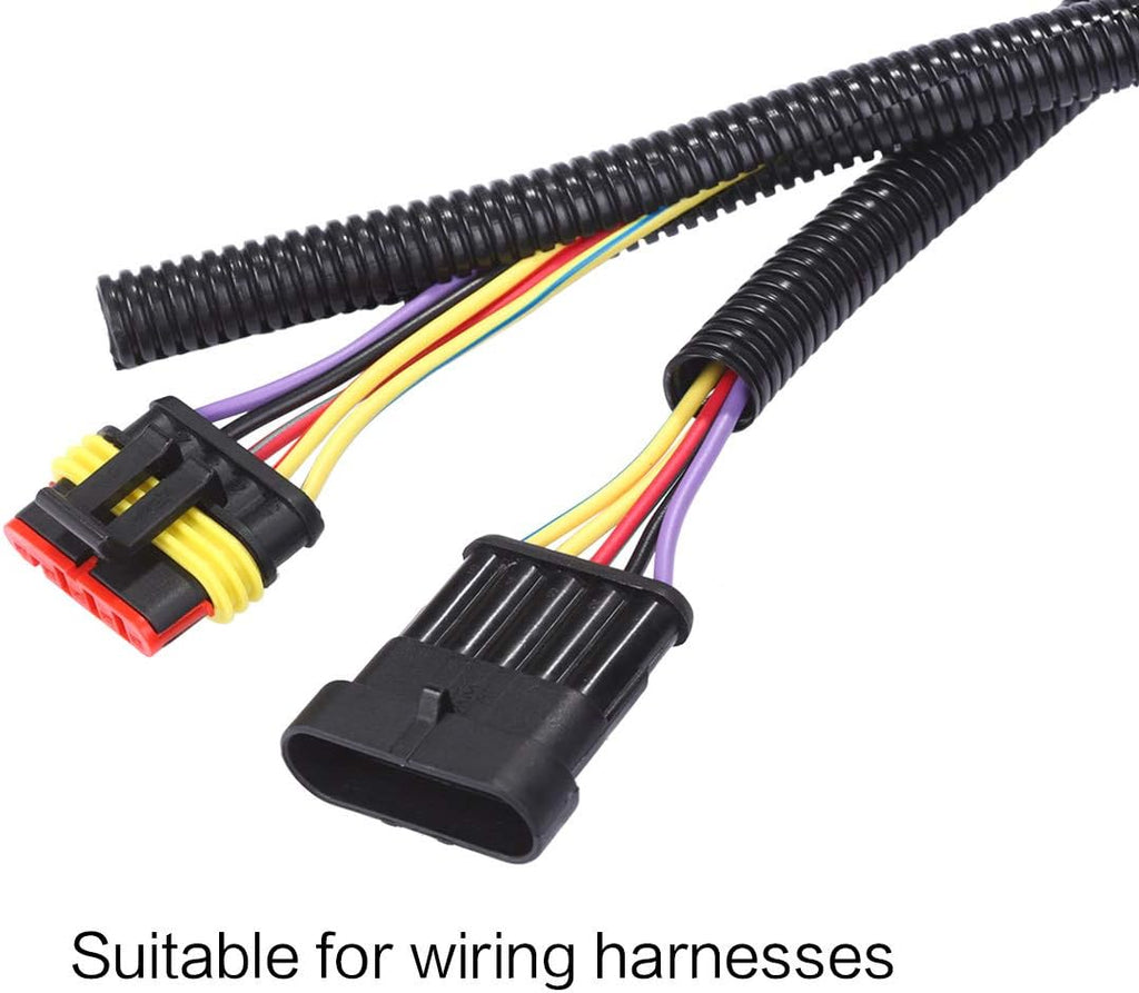 50ft - 1/4 inch Split Wire Loom Tubing - Black - view 3