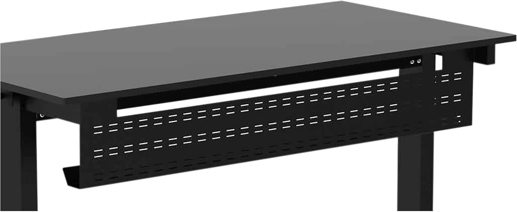 Stand Up Desk Store Under Desk Cable Management Tray Black Horizontal Computer Cord Raceway and Modesty Panel (Black, 51") - view 6