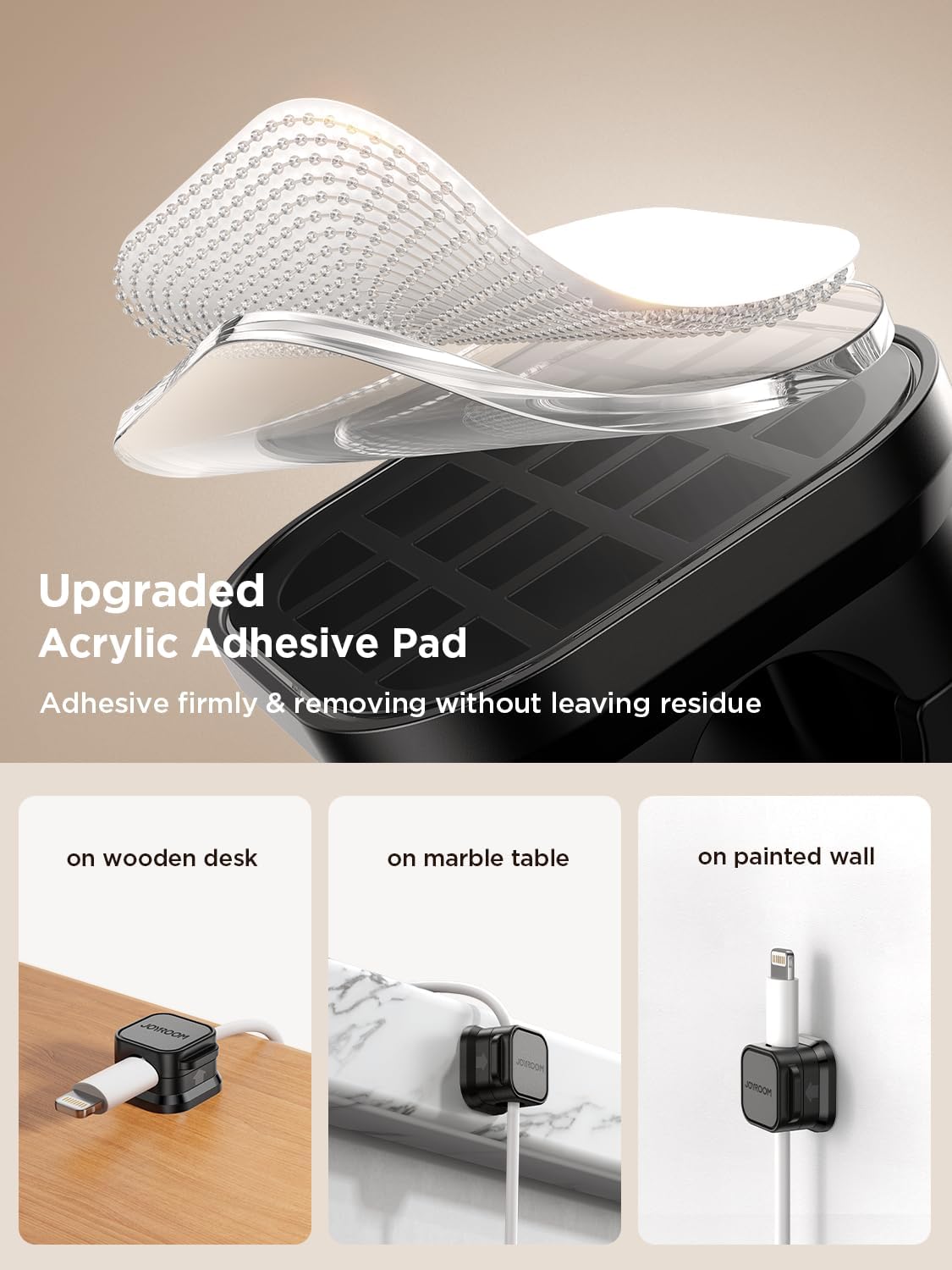 9 Pack Magnetic Cable Clips, Cord Organizer Adhesive Wire Holder | Home Nightstand Office Desk Accessories, Car Wall Organization, Phone Charger Cord Holder Management, Cable Smooth Adjustable - view 4