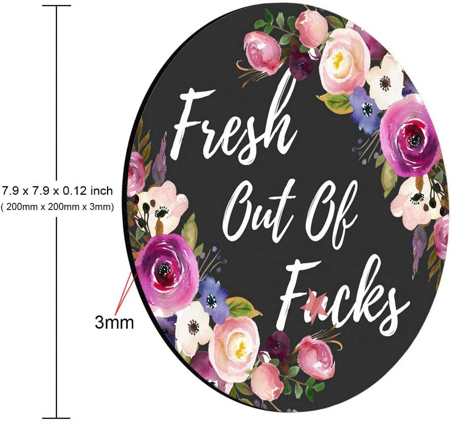 Fresh Out of f CKS Round Mouse pad,Funny Circular Mousepad,Mousepads,Desk Accessory,Cute Circular Mouse Pads Size 7.9 x 7.9 x 0.12 Inch - view 2