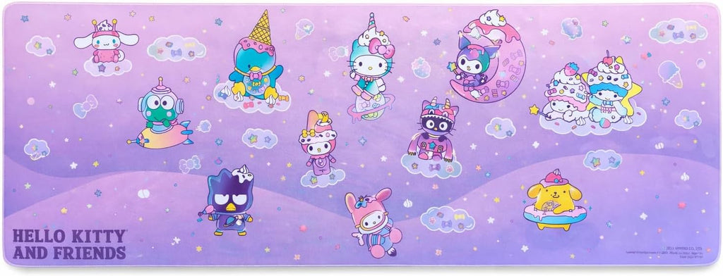 Hello Kitty Mouse Pad | Hello Kitty Placemat | Hello Kitty Room Decor | Kitty Kawaii Gaming Mat | Kawaii Kitty Runner | Girls Place Game Mat | Girls Mouse Pad | Pink | 36" X 12" | Officially Licensed - view 7
