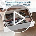 Desk Drawer Organizer Tray,Drawer Organizer for Office and Home,Desk Organizer with Drawers,4 Compartments,Non-Slip Desk Organizers and Accessories for Stationery Makeup School (Black) - view 7
