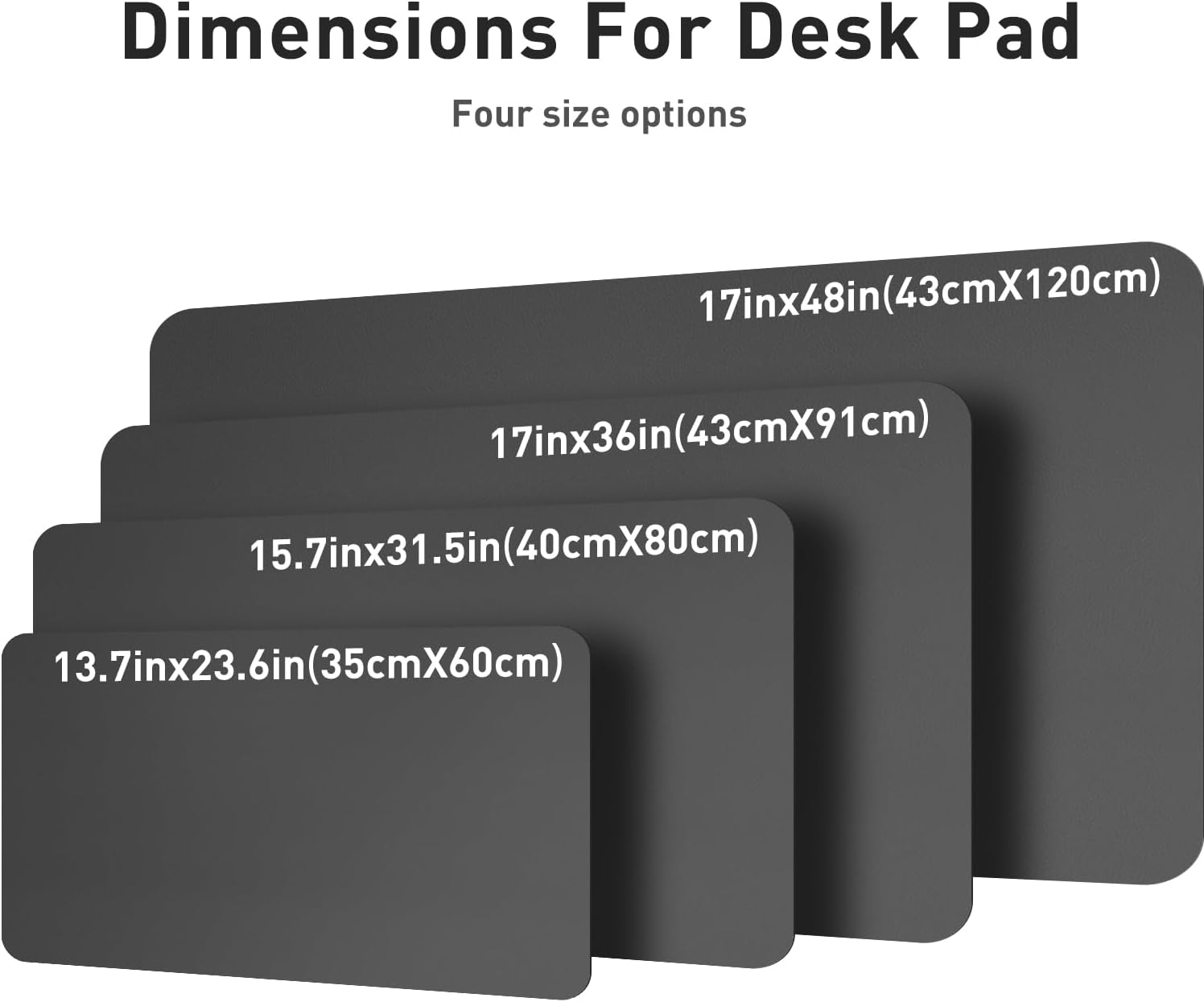 Leather desk pad protector, mouse pad, office desk mat, non-slip PU leather desk blotter, laptop desk pad, waterproof desk writing pad for office and home (gray, 23.6" x 13.7") - view 8