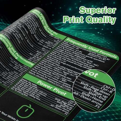 Excel Cheat Sheet Desk Pad, Excel Mouse Pad Shortcuts - view 4