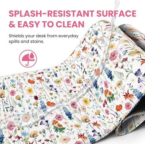 Large Desk Mat, Extended Mouse Pad for Desktop, 31.5" x 11.8" - view 5