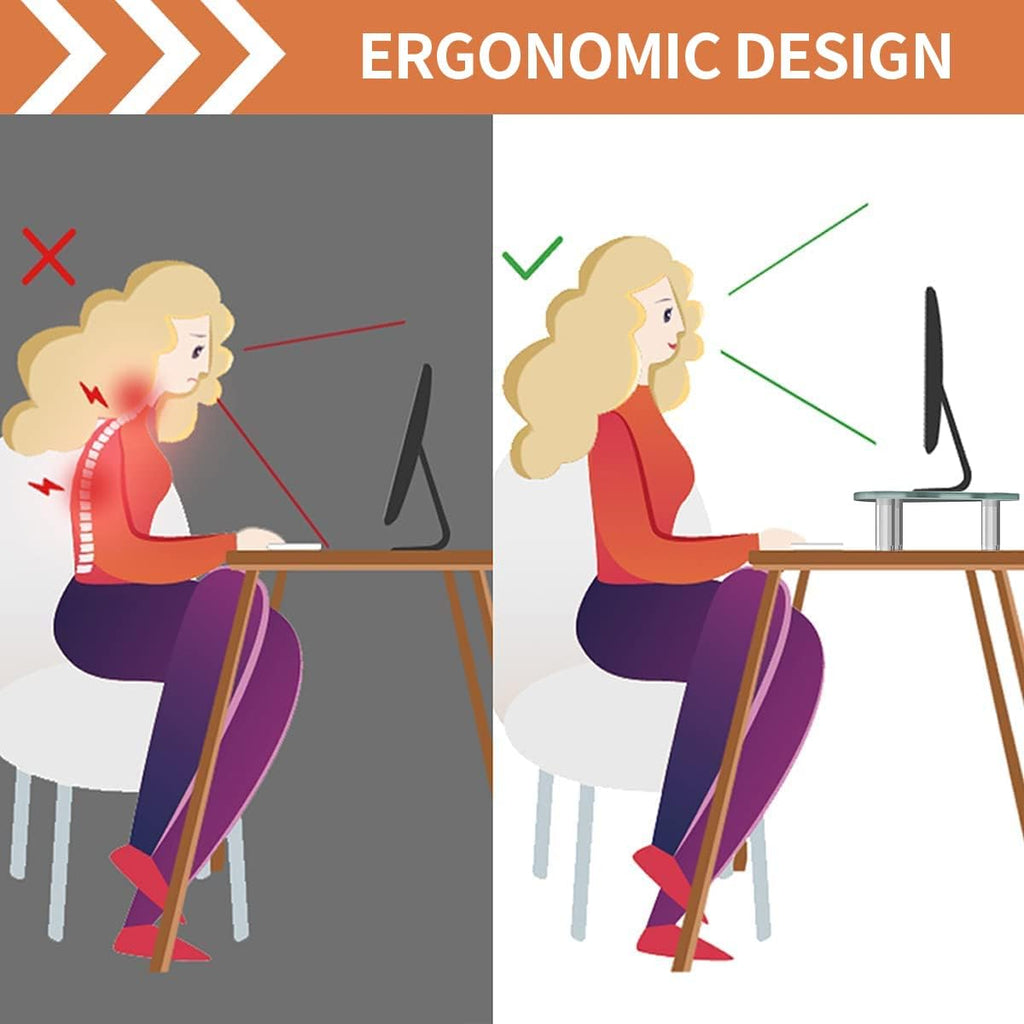 2 Pack Computer Monitor Riser | Triangle Desktop Universal Corner Stand for Computer Monitor & Laptop HD01T-203 - view 5
