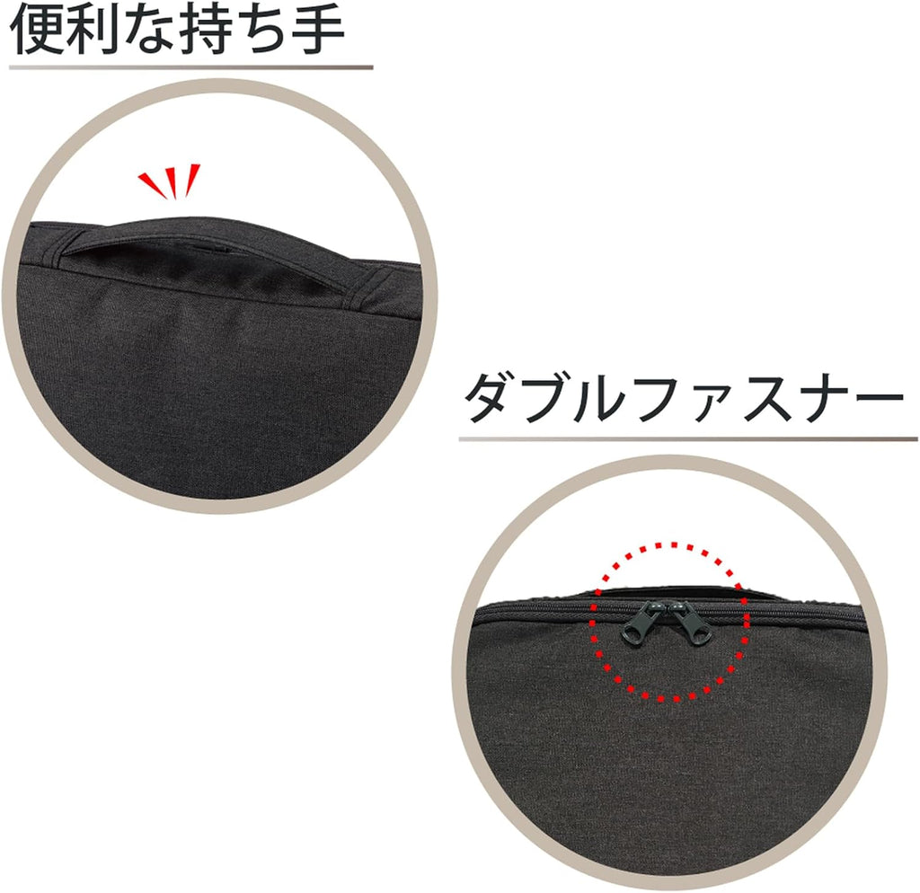 Pencil Case Pouch, Haco-Biz Standing Pen Pouch Bag, Foldable Stand up Pencil Holder Organizer, Large Capacity Portable Pencil Box for Office Supplies, Black x Green (KAHA-HB11D) - view 8