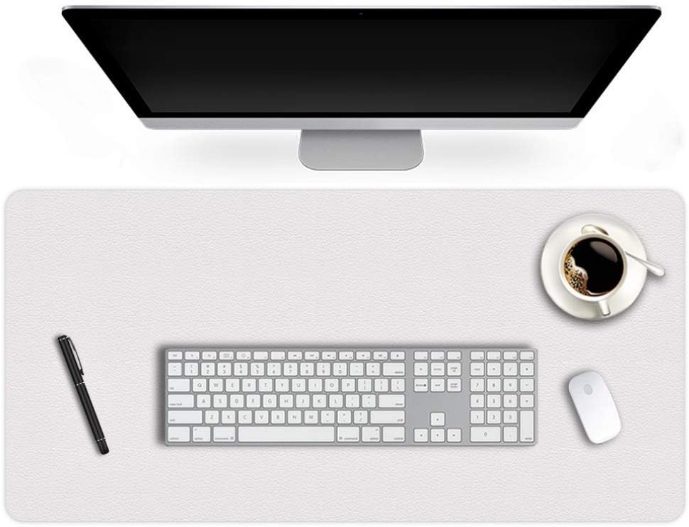 24 X 36 Inch Multifunctional Office Felt Desk Pad Desk Cover Leather Mat Blotters Table Protector on Top of Desks Large Laptop Computer Gaming Keyboard Mouse Pad Organizer for Women Waterproof Black - view 7