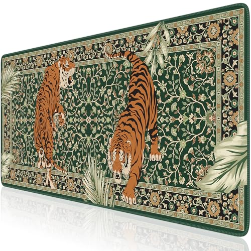 Large Gaming Desk Pad Mat, Non-Slip Desk Mouse Pad(Green)