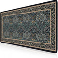 Desk Cover Mat, Office Mouse Pad,35.4x15.7in,Retro Black